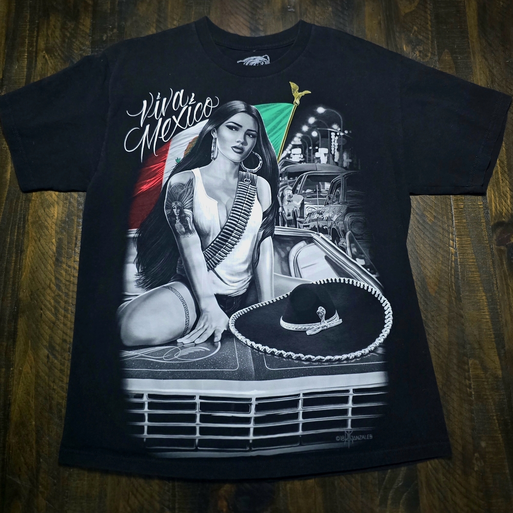 Black Viva Mexico Graphic Tee